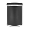 Sophisticates 13 Qt. Oval Wastebasket w/Polished Chrome Trim